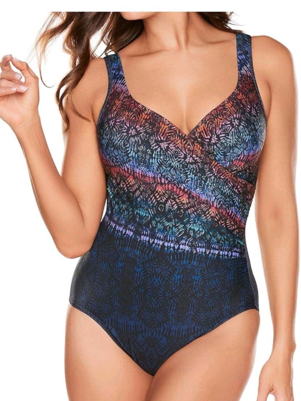 NWT Miraclesuit Tramonto Belle Its A Wrap Seraphina One Piece Swim SIZE  14